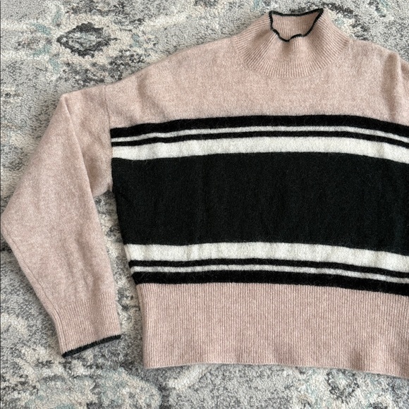 & Other Stories Wool and Mohair Blend Mock Neck Stripe Sweater - Picture 2 of 10